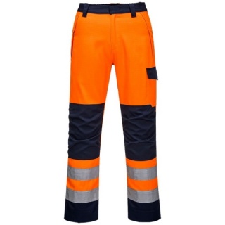 Portwest MV36 Hi Vis Orange / Navy MODAFLAME RIS Trousers